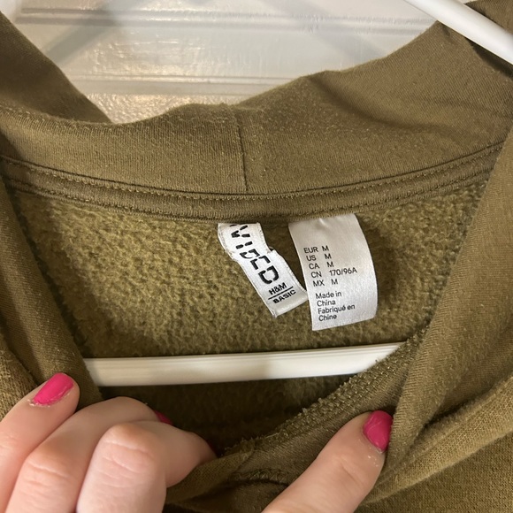 H&M Green Hoodie Size Md - Picture 2 of 3